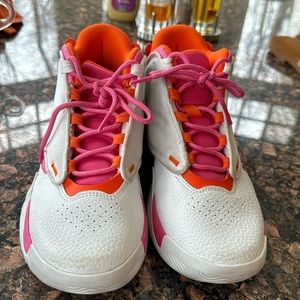 Used girls Jordan basketball sneakers